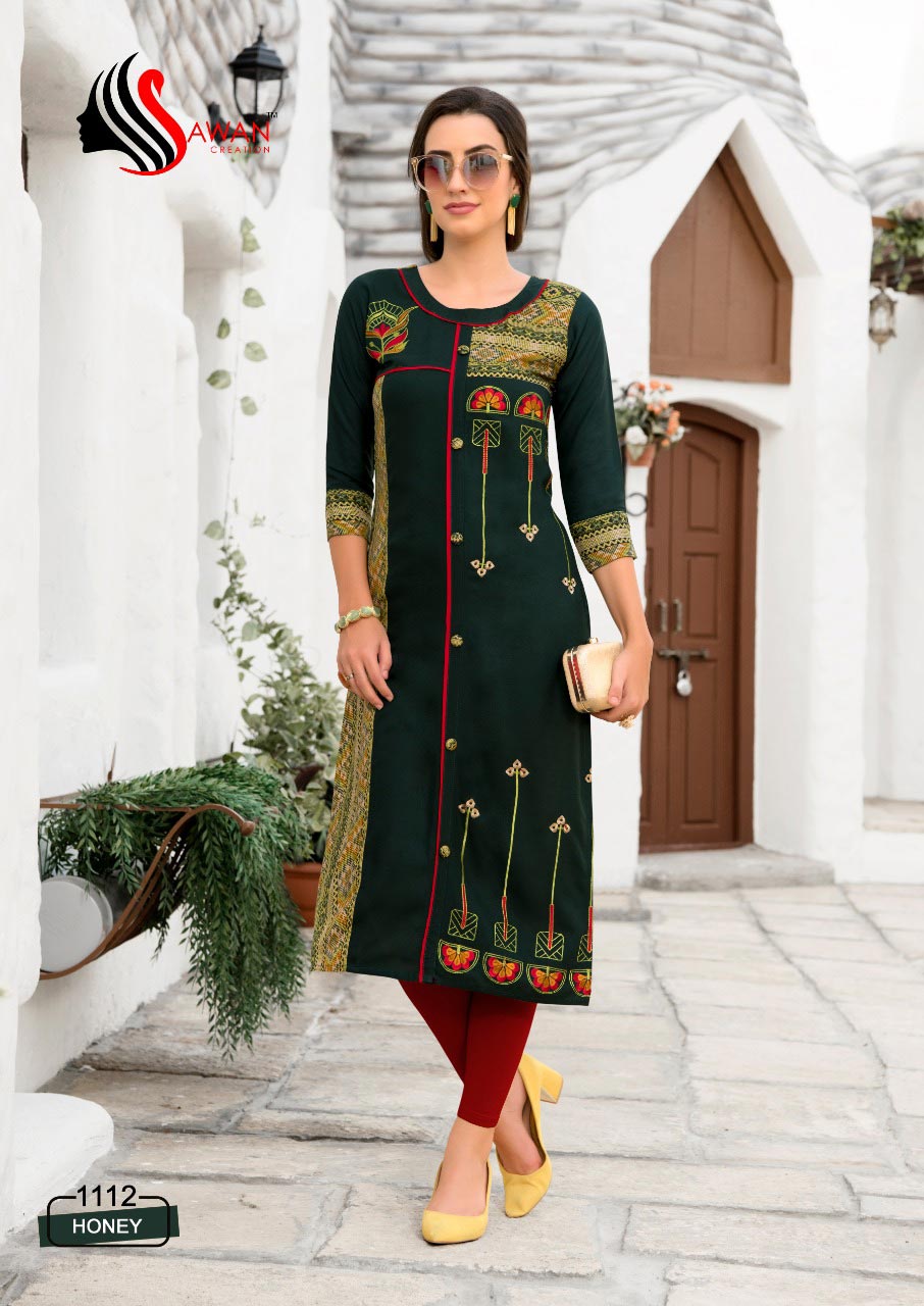 Honey Vol-11 Sawan Creation Rayon Wholesale Kurti Honey Vol-11 Sawan Creation Rayon Wholesale Kurti